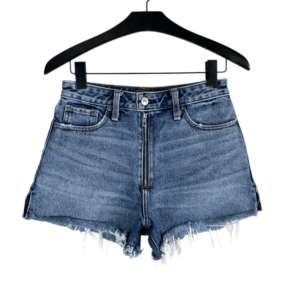 Abercrombie & Fitch Annie High Rise Jean Cut Off Shorts With exposed zipper 25/0